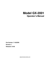 Riken Keiki GX-2001 Operator's Manual