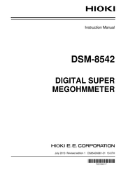 Hioki DSM-8542 Instruction Manual