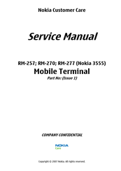 Nokia RM-270 Service Manual