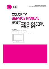 LG RT-29FD15RQ Service Manual