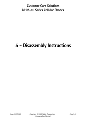 Nokia NHM-10 Series Disassembly Instructions Manual