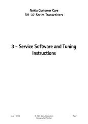 Nokia RH-37 Series Service Software And Tuning Instructions