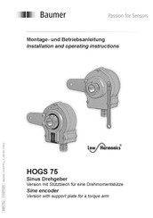 Baumer HUBNER BERLIN Low Harmonics HOGS 75 Installation And Operating Instructions Manual