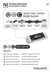 Quick RCV WI RF Manual Of Use And Maintenance