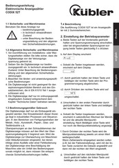 Kübler CODIX 52T Operating Instructions Manual