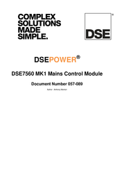 DSE DSE7560 Manual
