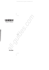 Uniden EXA2245 Owner's Manual