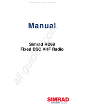Kongsberg Simrad RD68 Manual
