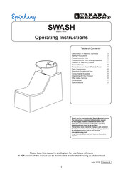 Takara Belmont Swash Operating Instructions Manual