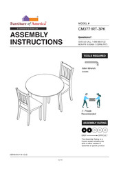 Furniture of America CM3771RT-3PK Assembly Instructions Manual