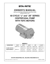 STA-RITE JBHDT-62H Owner's Manual
