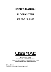 Lissmac FS 27-E User Manual