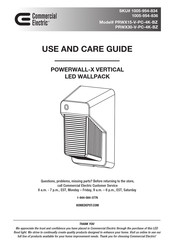 Commercial Electric PRWX30-V-PC-4K-BZ Use And Care Manual