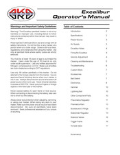 AKA EXCALIBUR Operator's Manual