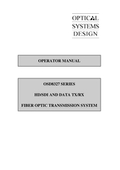 Optical Systems Design OSD8327R Operator's Manual