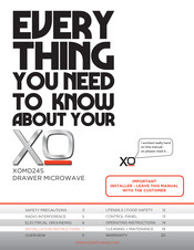 XO Appliance XOMD24S User And Installation Manual