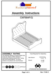 Furniture of America CM7884EK/CK Assembly Instructions Manual