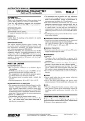 M-System M3LU Instruction Manual