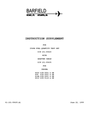 barfield 101-00420 Instruction Supplement