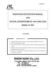 Riken Keiki FI-800 Operating Instructions Manual