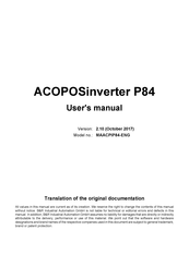 B&R ACOPOSinverter P84 User Manual