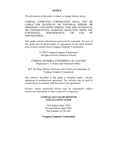 Compaq 1024 Installation Manual