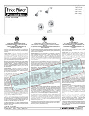 Black & Decker Price Pfister Professional PRO-PP83 Quick Start Manual