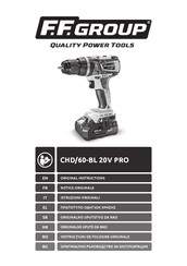 F.F. Group CHD/60-BL 20V PRO Original Instructions Manual