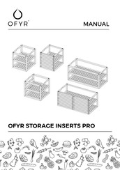 OFYR STORAGE INSERTS PRO Manual
