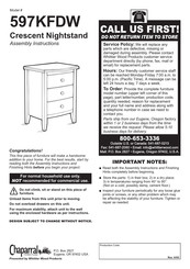 Whittier Wood Products Chaparral 597KFDW Assembly Instructions Manual