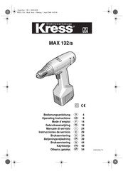 KRESS MAX 132/s Operating Instructions Manual