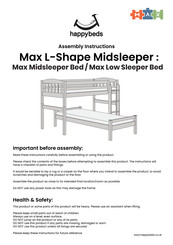 Happybeds MAX L-Shape Midsleeper Assembly Instructions Manual