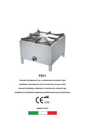 Gastrodomus FG11 Installation, Operating And Service Instructions