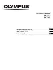 Olympus OEV203 Instructions For Use Manual