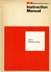 RADIOMETER AFM 3 Manual