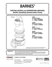 Barnes 3SHV Installation And Operation Manual