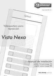 golmar Vista Nexa Instruction Manual