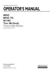 New Holland B95CTC Original Instructions Manual