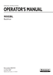 New Holland 905GBL Operator's Manual