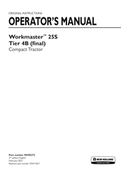 New Holland Workmaster 25S Operator's Manual