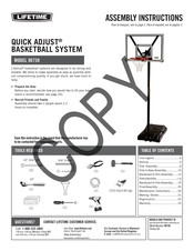 Lifetime QUICK ADJUST 90738 Assembly Instructions Manual