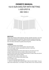 Sunjoy 088-1636-4 Owner's Manual