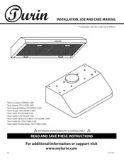 Turin Turin Swift Installation Use And Care Manual