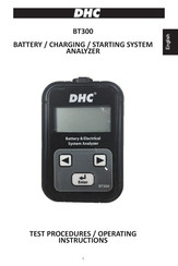 DHC BT300 Operating Instructions Manual