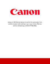 Canon VIXIA HFR62 Manual