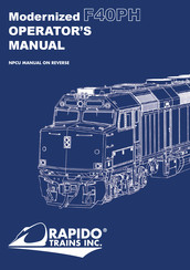 Rapido Trains Amtrak NPCU F40PH Operator's Manual