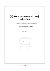 Home Decorators Collection PROVENCE BF-24686 Assembly Instructions Manual