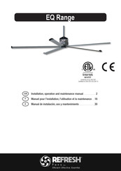 Refresh Fans EQ20-200480-3 Installation, Operation And Maintenance Manual