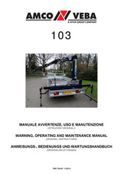 HYVA Amco Veba 103 Warning, Operating And Maintenance Manual