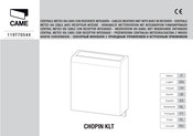 CAME CHOPIN KLT Manual